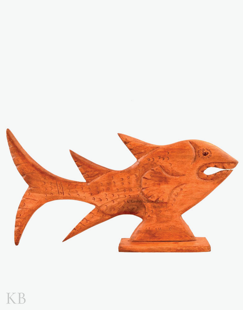 Walnut Wood Fish Decor ( Pair) - Kashmir Box