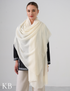 Off White Solid Woollen Shawl | Subtle Everyday Essential - Kashmir Box