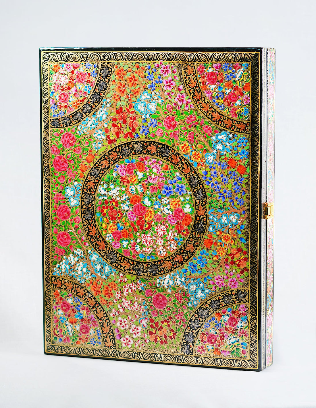 Papier-Mâché Pashmina Box — Hand-Painted Design | 30.5 cm (L) × 40.5 cm (B) × 5.5 cm (H)