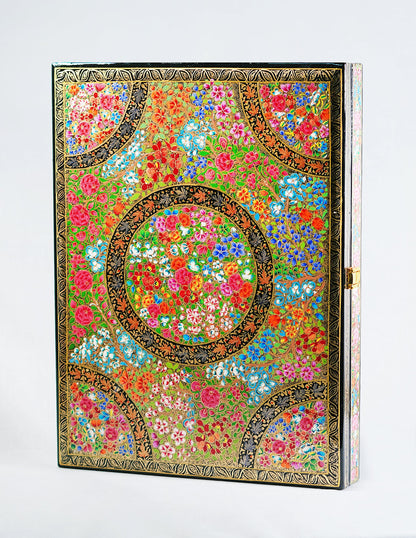 Papier-Mâché Pashmina Box — Hand-Painted Design | 30.5 cm (L) × 40.5 cm (B) × 5.5 cm (H)
