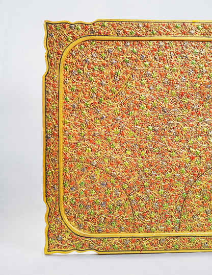 Papier-Mâché Wall Panel — Hand-Painted Design | 45 cm (L) × 45 cm (B) × 1 cm (H)