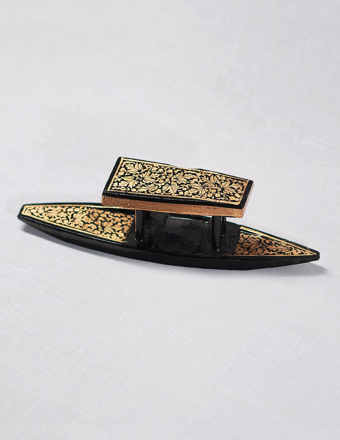 Papier-Mâché Decorative Shikara — Hand-Painted Design | 4 cm (L) × 21 cm (B) × 5.5 cm (H)