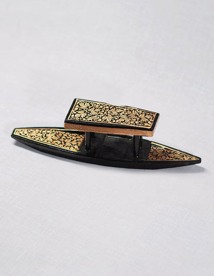 Papier-Mâché Decorative Shikara — Hand-Painted Design | 4 cm (L) × 21 cm (B) × 5.5 cm (H)