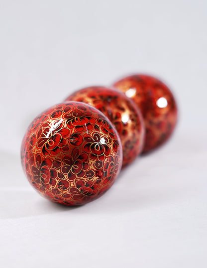 Papier-Mâché Balls (Set of 3) — Hand-Painted Design | Ø 7 cm each (set of 3)
