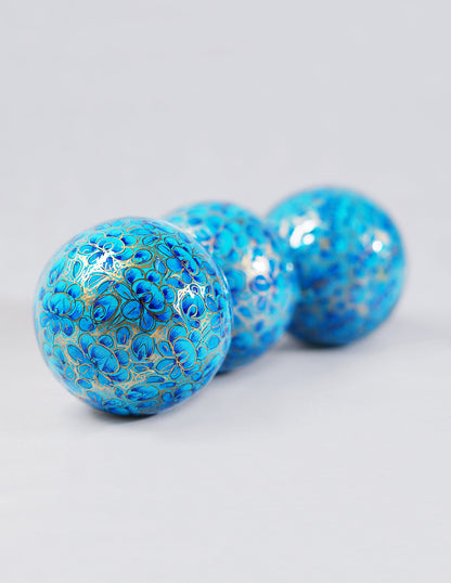 Papier-Mâché Balls (Set of 3) — Hand-Painted Design | Ø 7 cm each (set of 3)