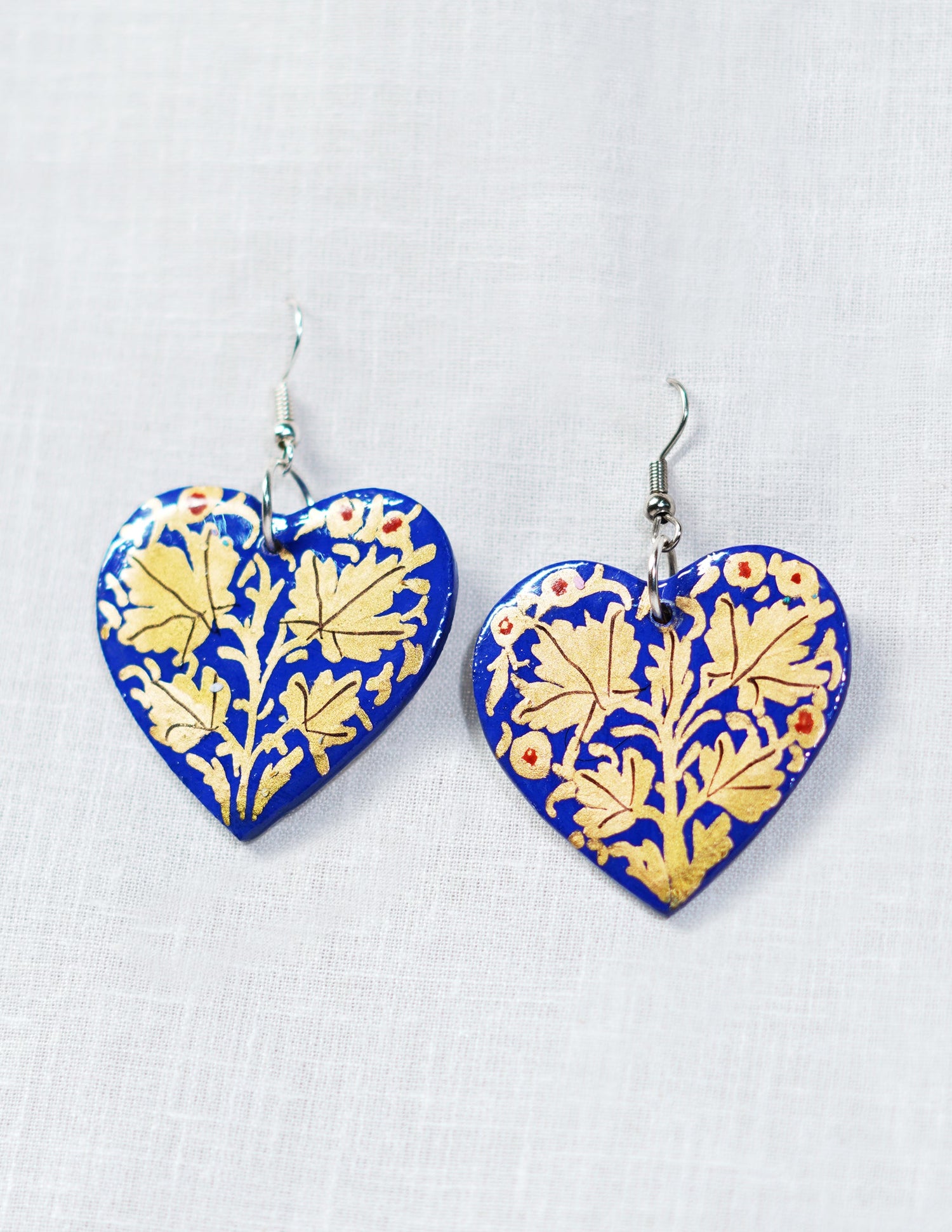 Papier-Mâché Ear Ring (Set of 2) — Hand-Painted Design | 3.5 cm (L) × 3.5 cm (B)