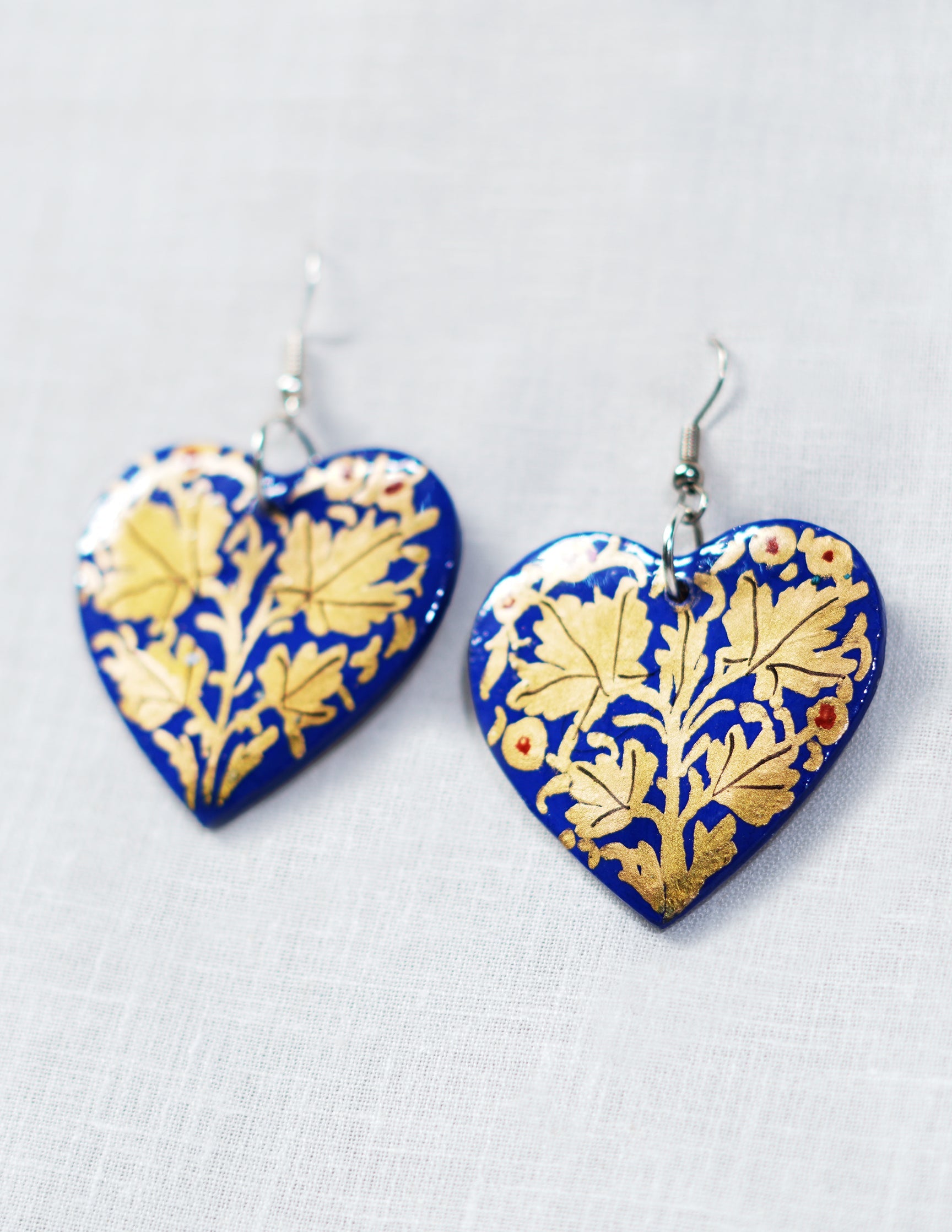 Papier-Mâché Ear Ring (Set of 2) — Hand-Painted Design | 3.5 cm (L) × 3.5 cm (B)