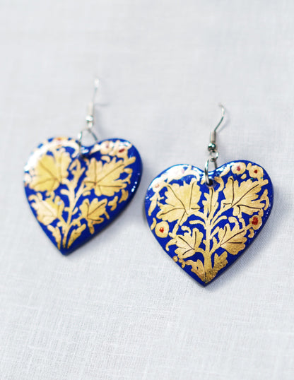 Papier-Mâché Ear Ring (Set of 2) — Hand-Painted Design | 3.5 cm (L) × 3.5 cm (B)