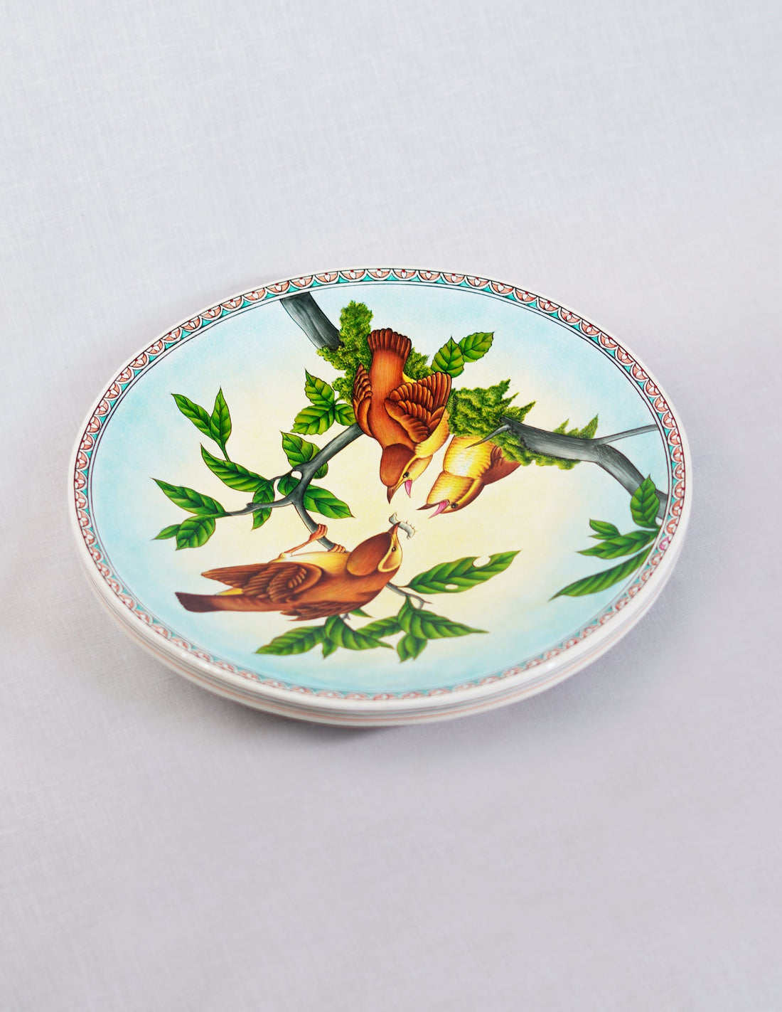 Papier-Mâché Wall Plate — Hand-Painted Design | Ø 25.5 cm