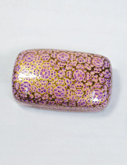 Papier-Mâché Trinket Box — Hand-Painted Design | 10.5 cm (L) × 17.5 cm (B) × 6 cm (H)