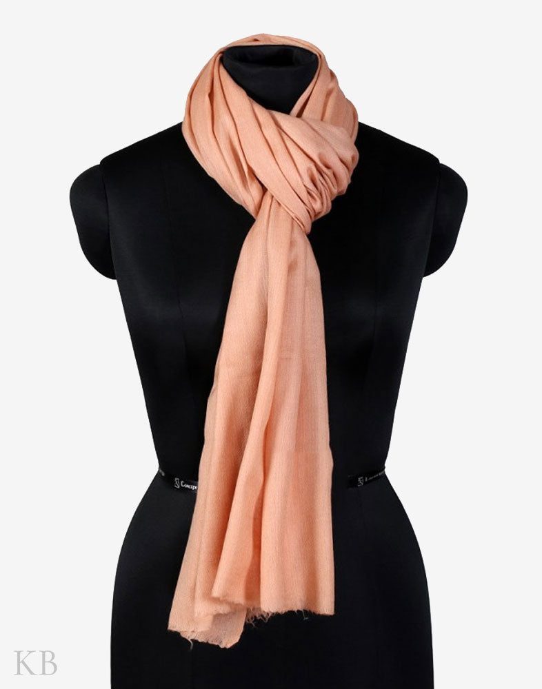 Wheatish Cashmere Pashmina Stole - KashmirBox.com