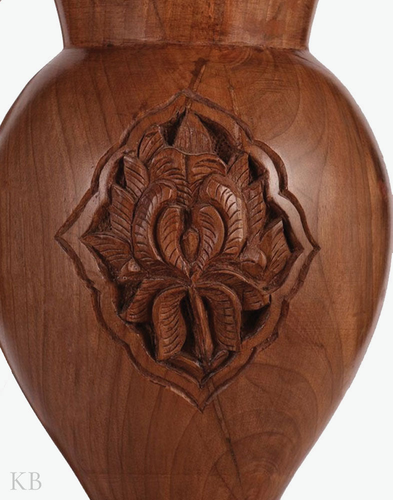 Walnut Wood Flower Vase - Kashmir Box