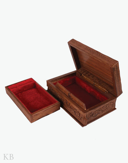 Walnut Wood Storage Box - Kashmir Box