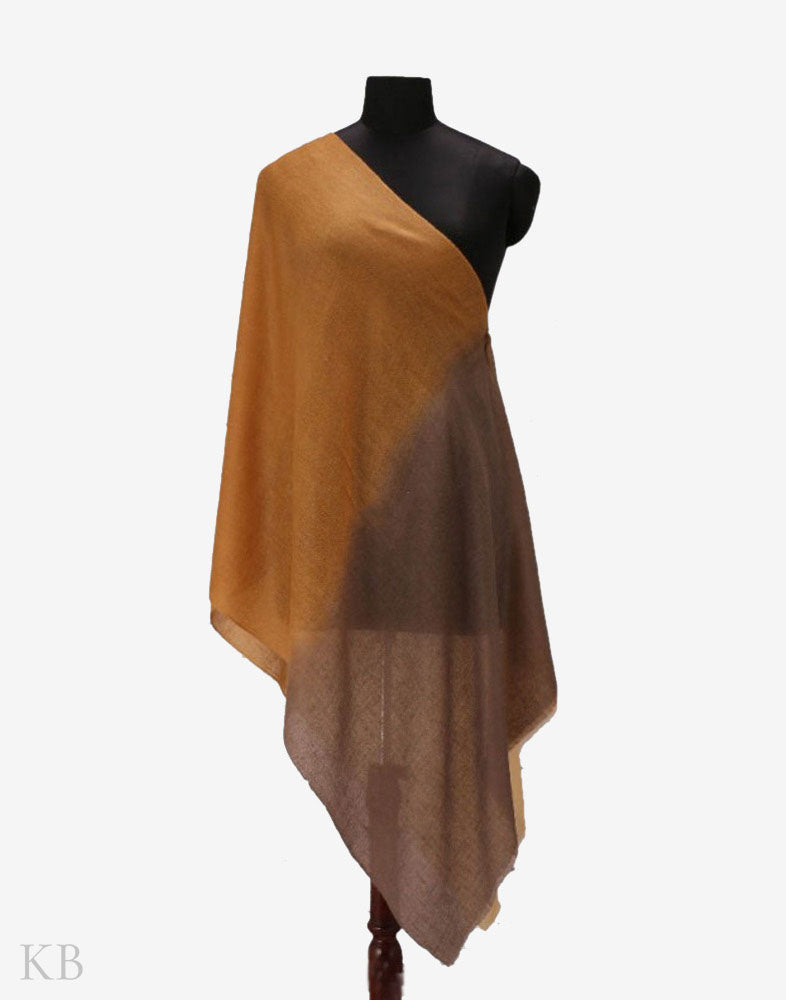 Caramel Creme Pure Pashmina Stole - Kashmir Box