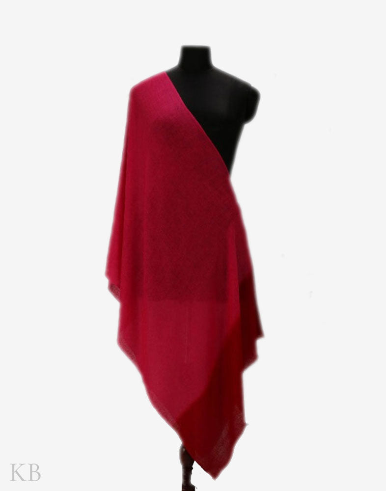 Red Ruby Pure Pashmina Stole - KashmirBox.com