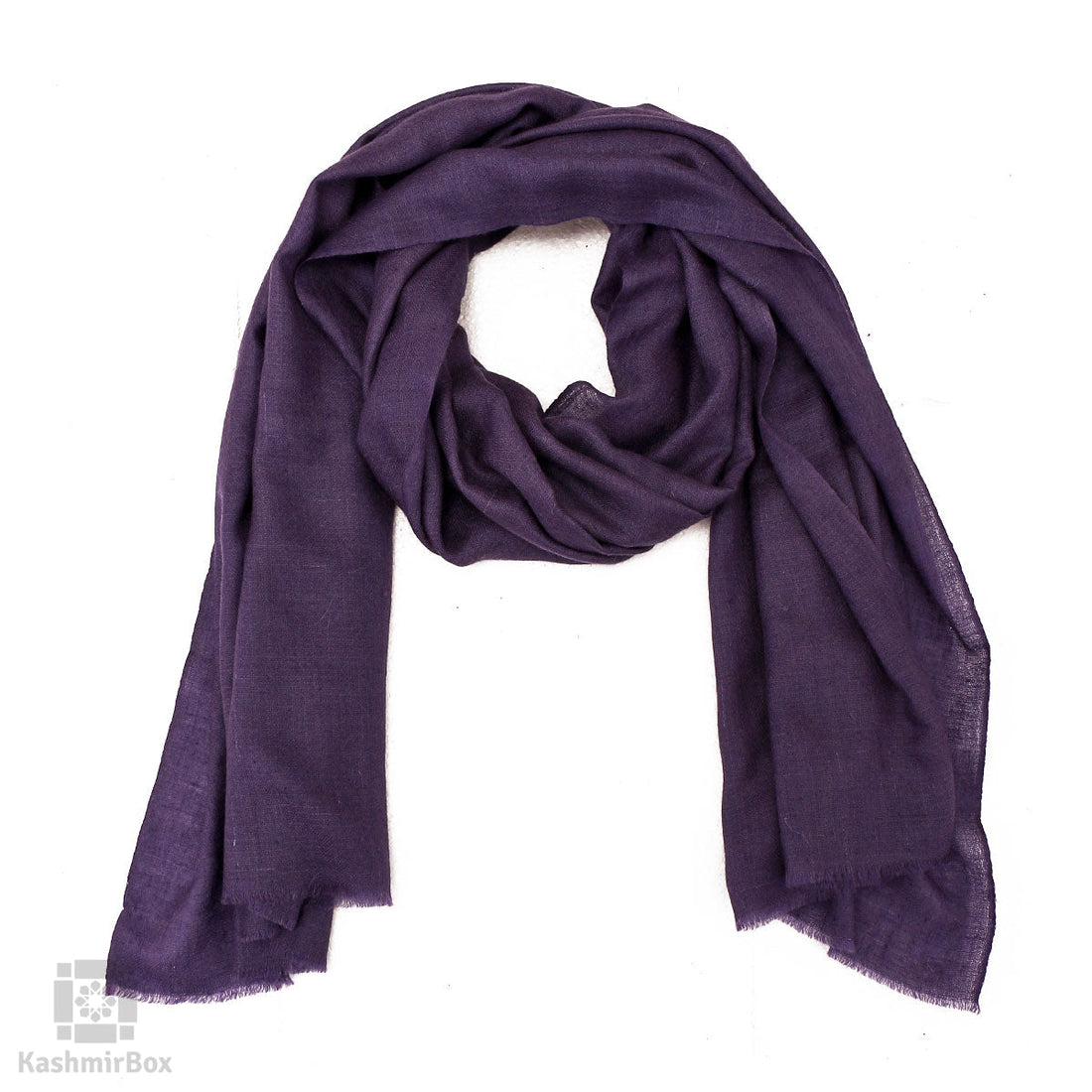 Violet Plain Pashmina Stole - KashmirBox.com