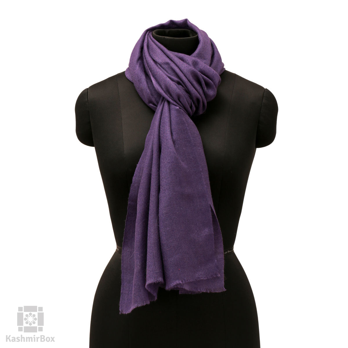 Violet Plain Pashmina Stole - KashmirBox.com