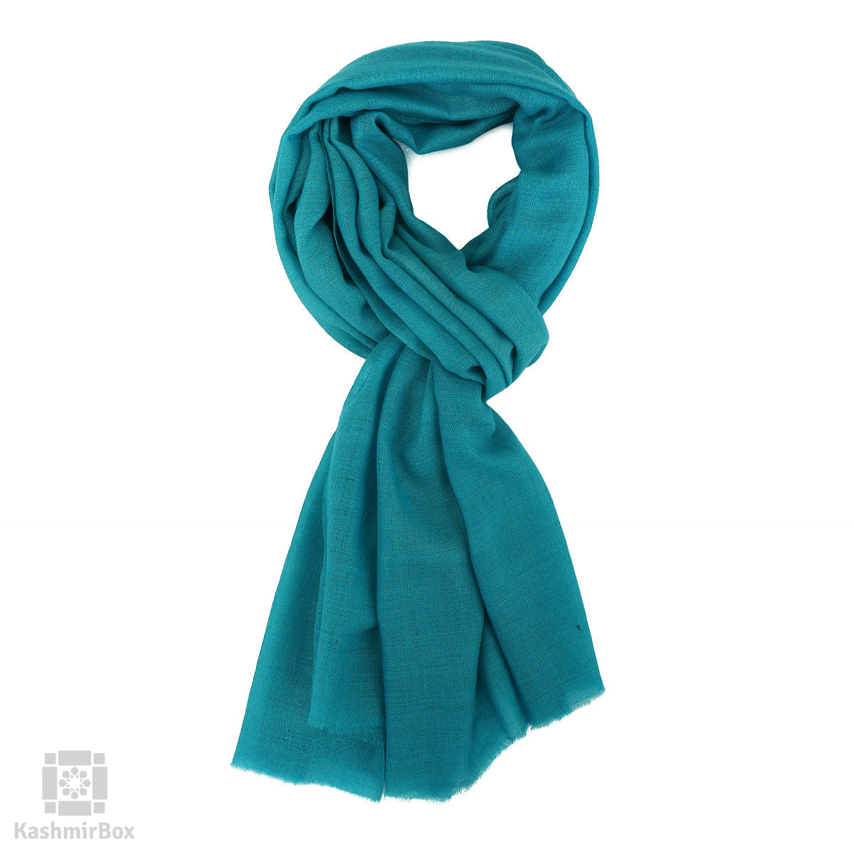 Sky Blue Plain Cashmere Pashmina Stole - KashmirBox.com