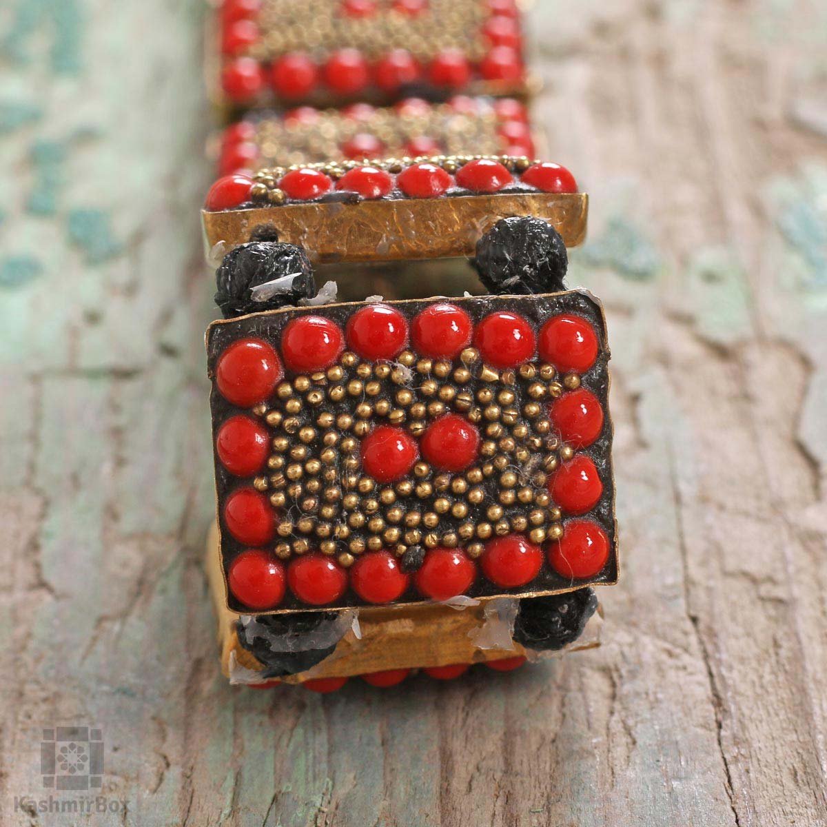 Beaded Red Handmade Bracelet - KashmirBox.com