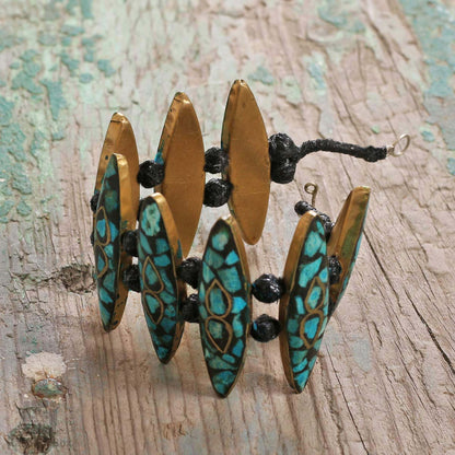 Leaved Turquoise Handmade Necklace Set - KashmirBox.com