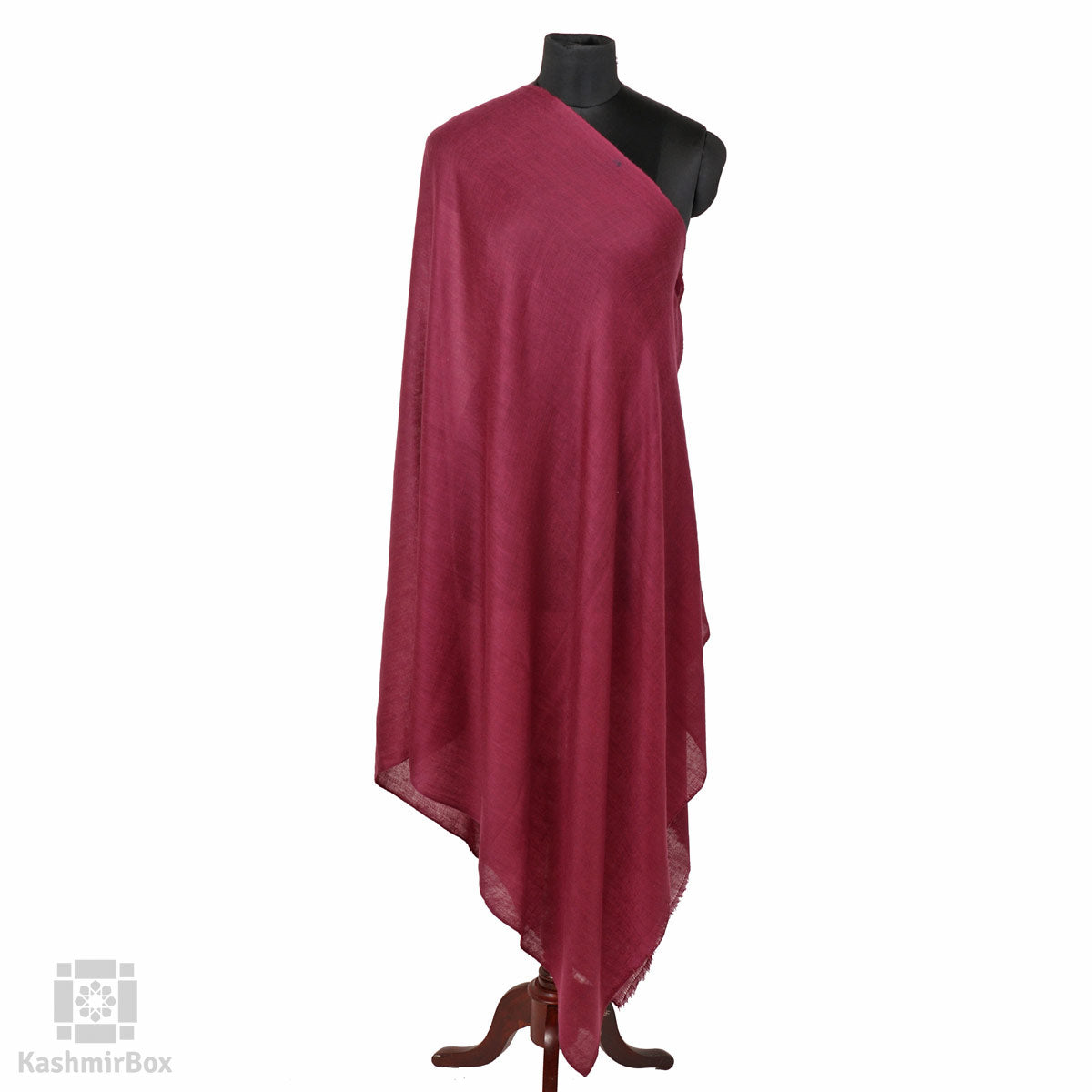 Light Magenta Solid Pashmina Shawl - Kashmir Box