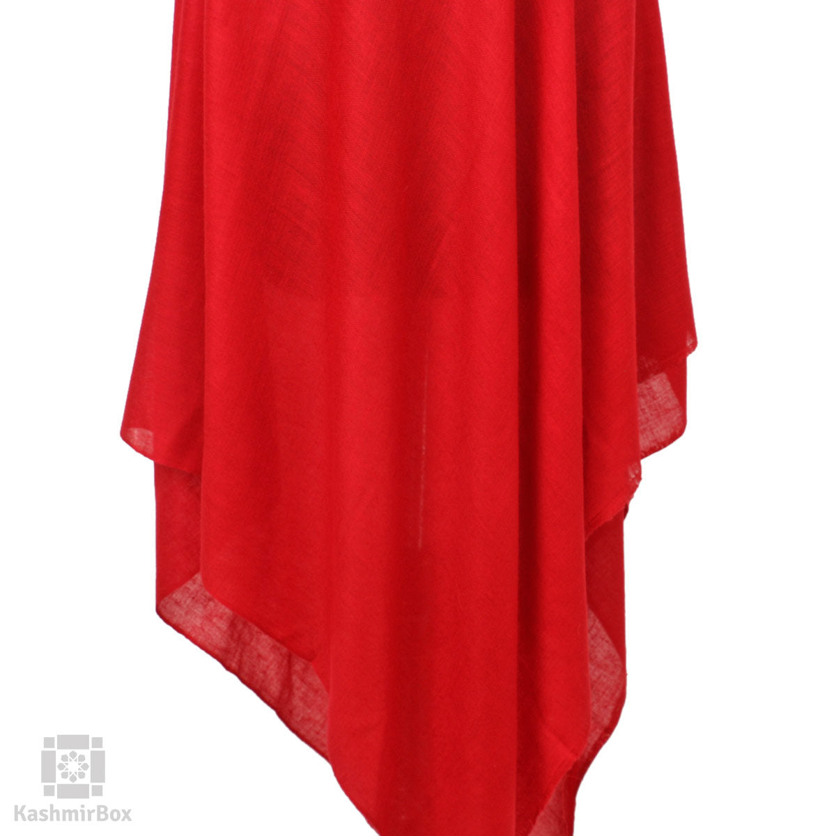 Blaze Red Solid Cashmere Pashmina Shawl - Kashmir Box