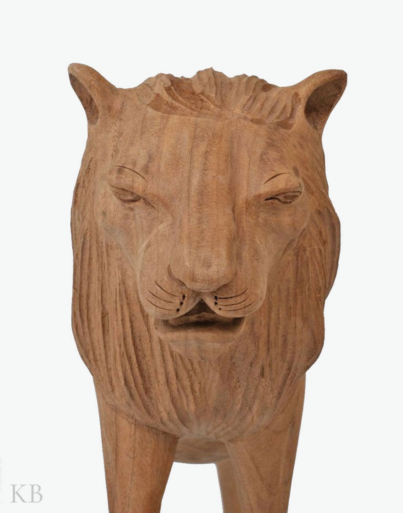 Walnut Wood Handmade Decorative Lion - Kashmir Box