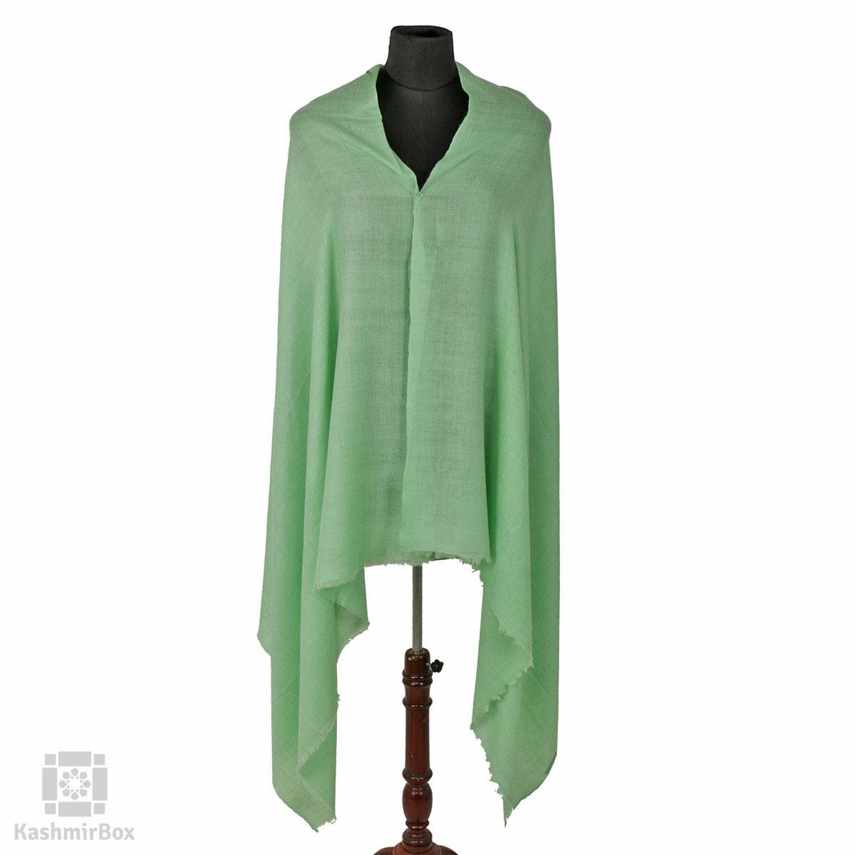 Seafoam Green Solid Cashmere Pashmina Shawl - Kashmir Box