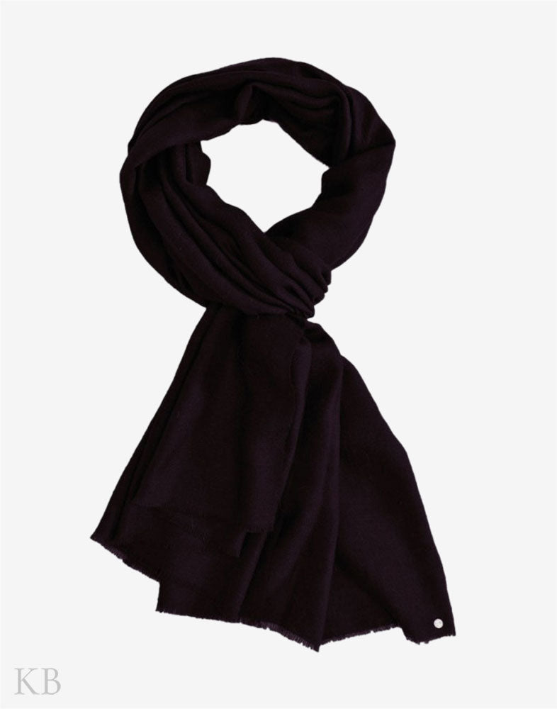 GI Certified Jade Black Solid Cashmere Pashmina Stole - Kashmir Box