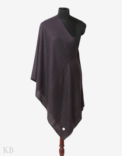 GI Certified Jade Black Solid Cashmere Pashmina Stole - Kashmir Box