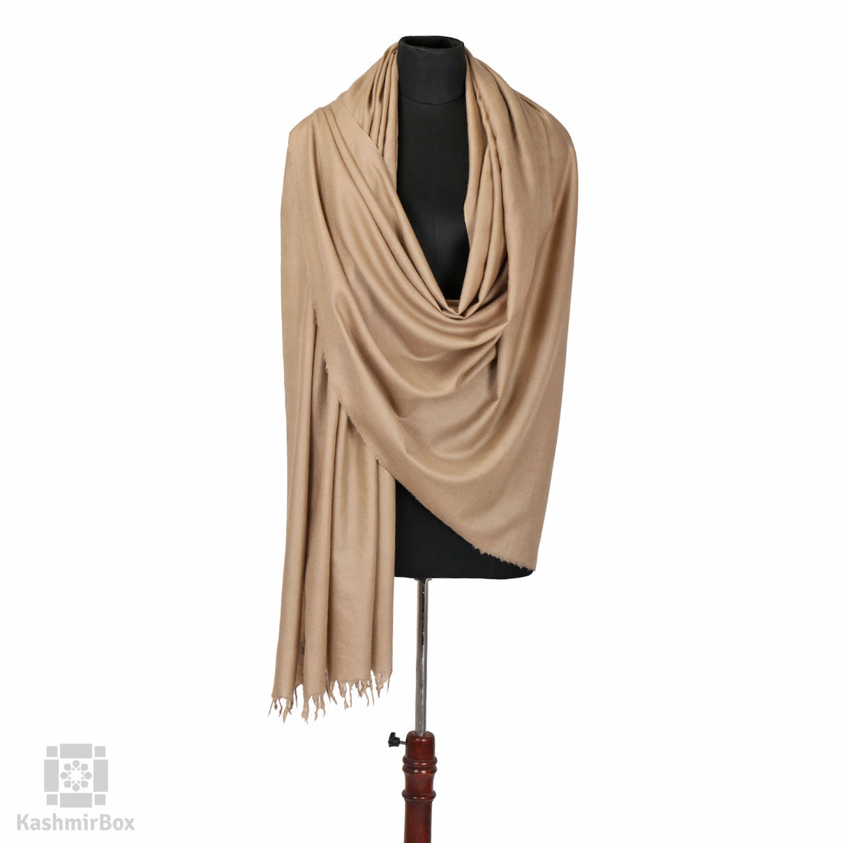 Khudrang Solid Cashmere Pashmina Shawl - Kashmir Box