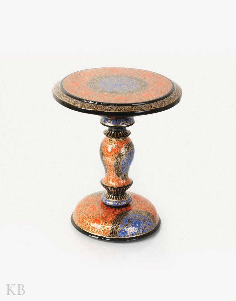 Multi Hued Paper Mache Miniature Table - Kashmir Box