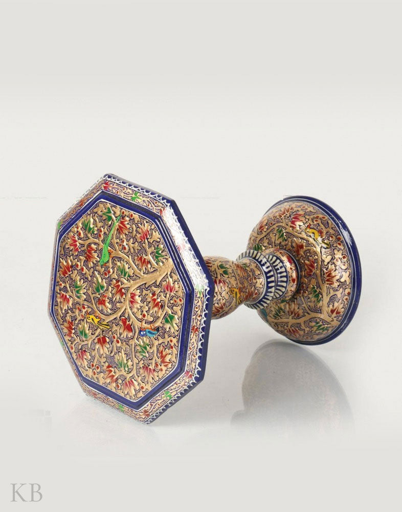 Octagonal Paper Mache Miniature Table - Kashmir Box