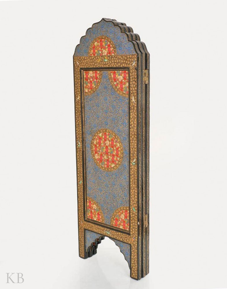 Three Panel Medium Room Divider Screen - Kashmir Box