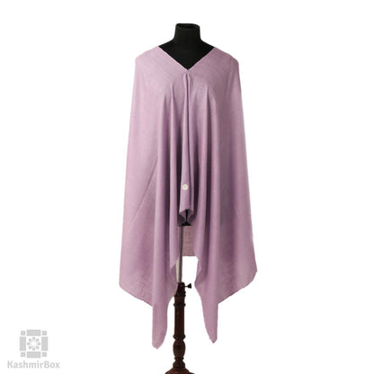 GI Certified Lavender Solid Cashmere Pashmina Shawl - Kashmir Box