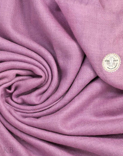 GI Certified Lavender Solid Cashmere Pashmina Stole - Kashmir Box