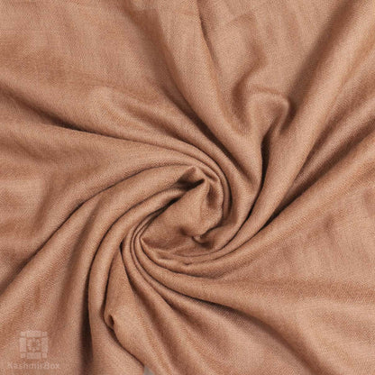 Earthy Tan Solid Cashmere Pashmina Stole - Kashmir Box