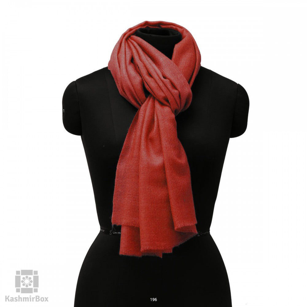Berry Red Woolen Scarf - Kashmir Box