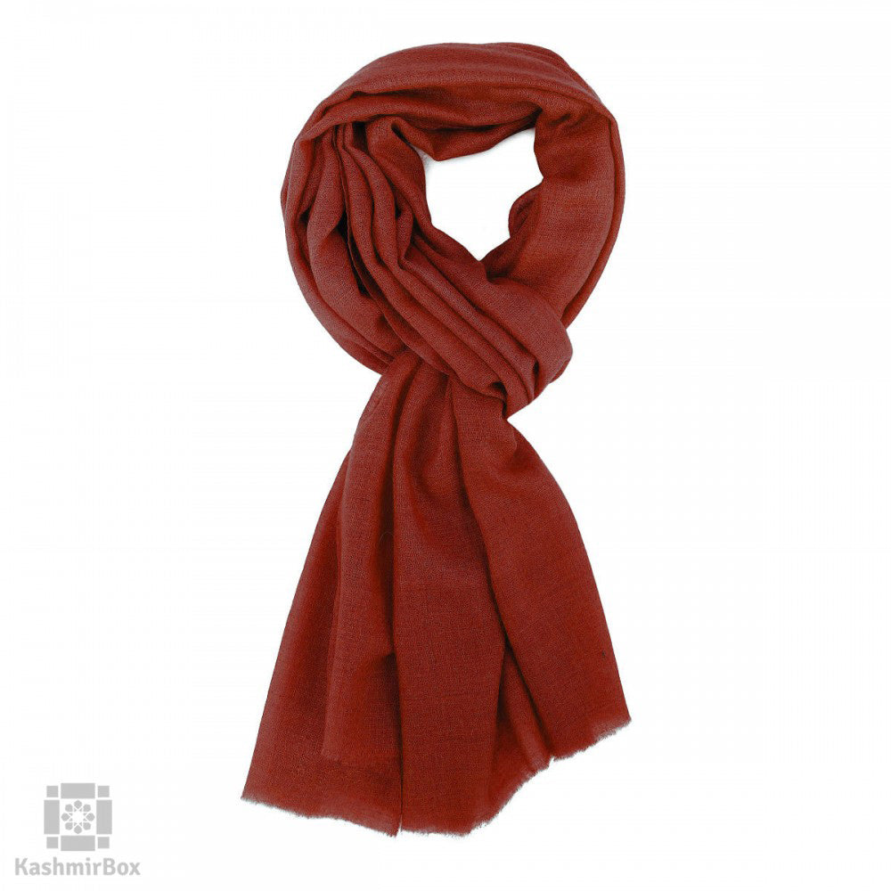 Berry Red Woolen Scarf - Kashmir Box