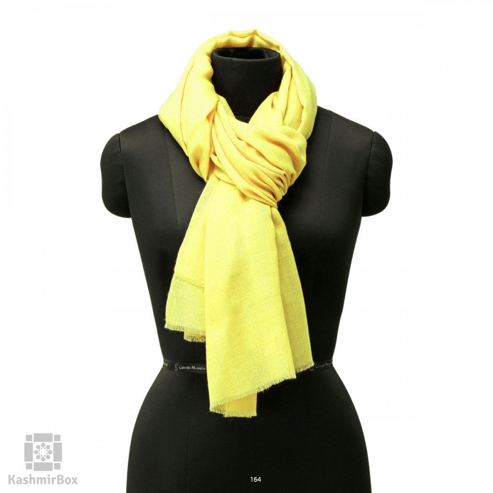 Lemon Yellow Woolen Shawl - Kashmir Box