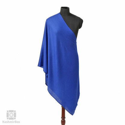 Admiral Blue Basic Woolen Shawl - Kashmir Box