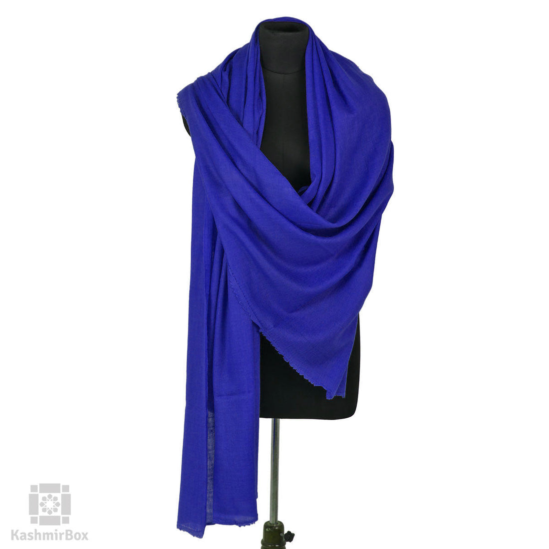 Admiral Blue Basic Woolen Shawl - Kashmir Box