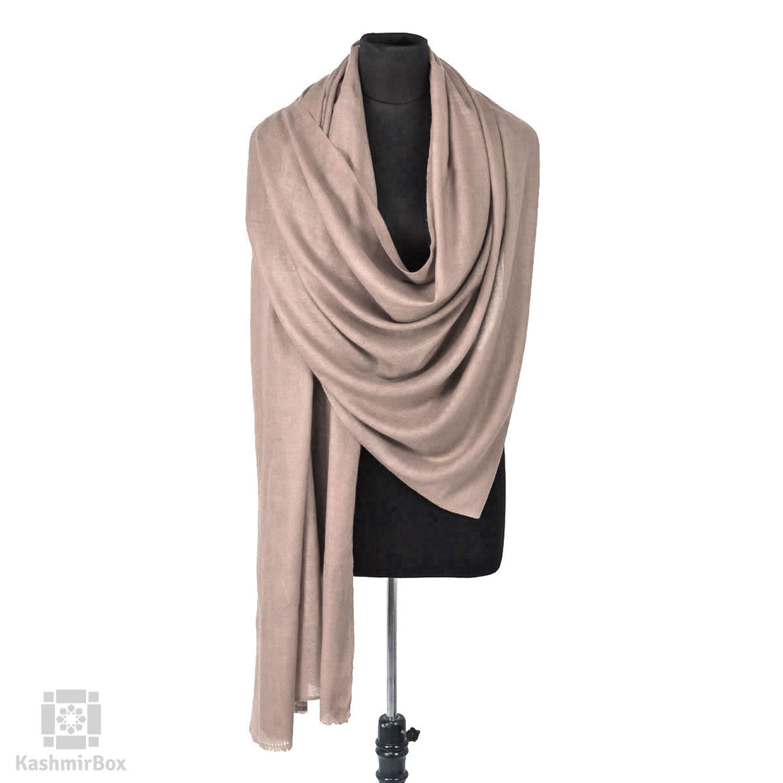 Ash Grey Basic Woolen Shawl - Kashmir Box