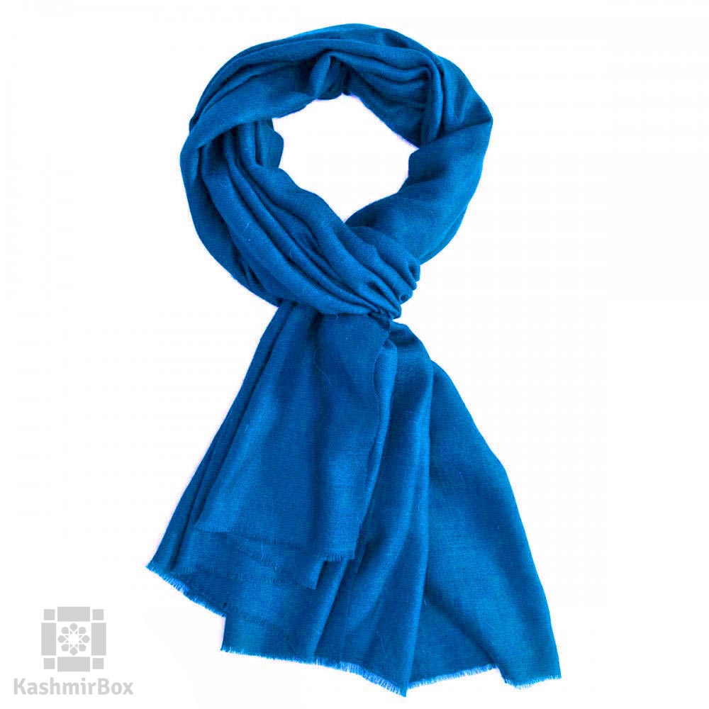 Blue Woolen Shawl - Kashmir Box