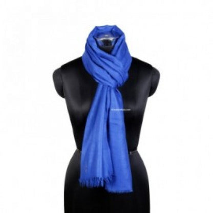 Blue Woolen Shawl - Kashmir Box