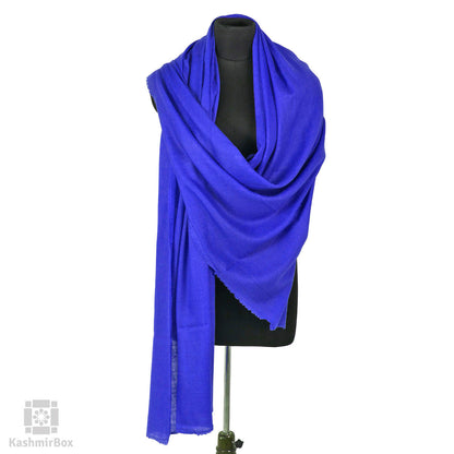 Blue Woolen Shawl - Kashmir Box