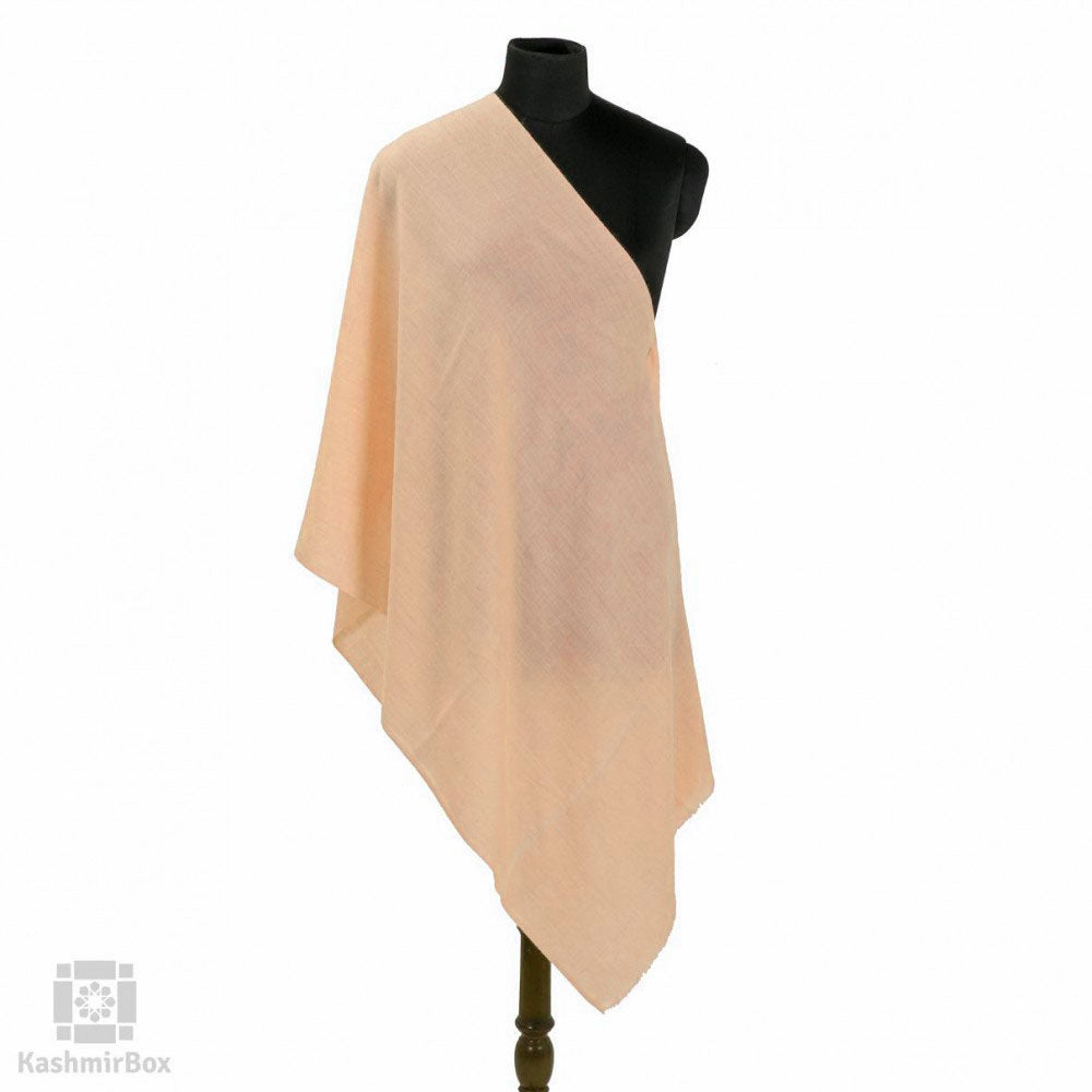 Beige Square Woolen Shawl - Kashmir Box