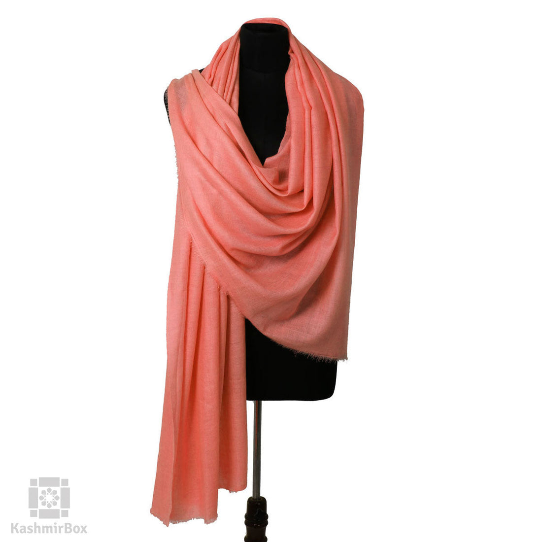 Brown Squared Woolen Shawl - Kashmir Box