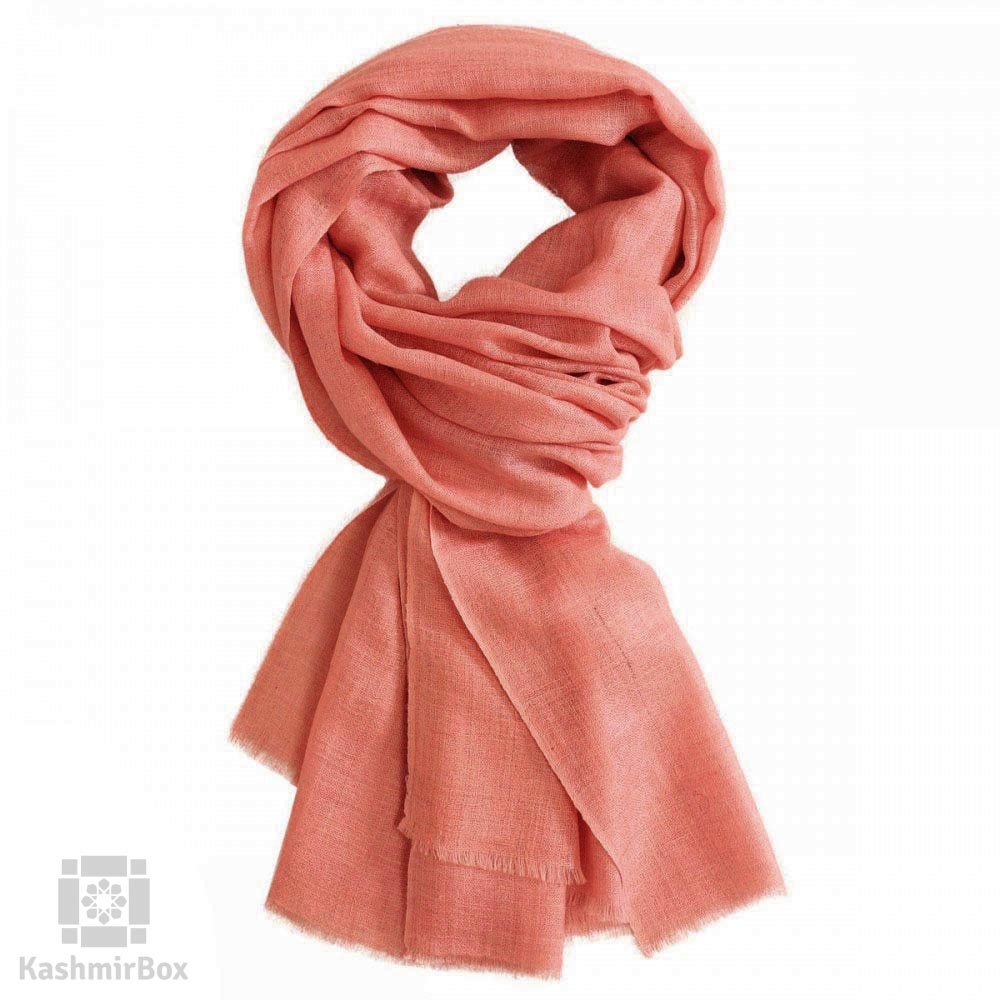 Brown Squared Woolen Shawl - Kashmir Box