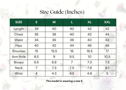 Off-White Aar Twined Floral Embroidery Cotton Kurti - Kashmir Box